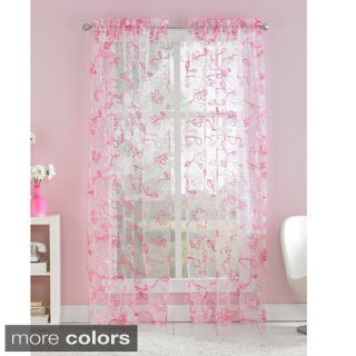 floral sheer curtains