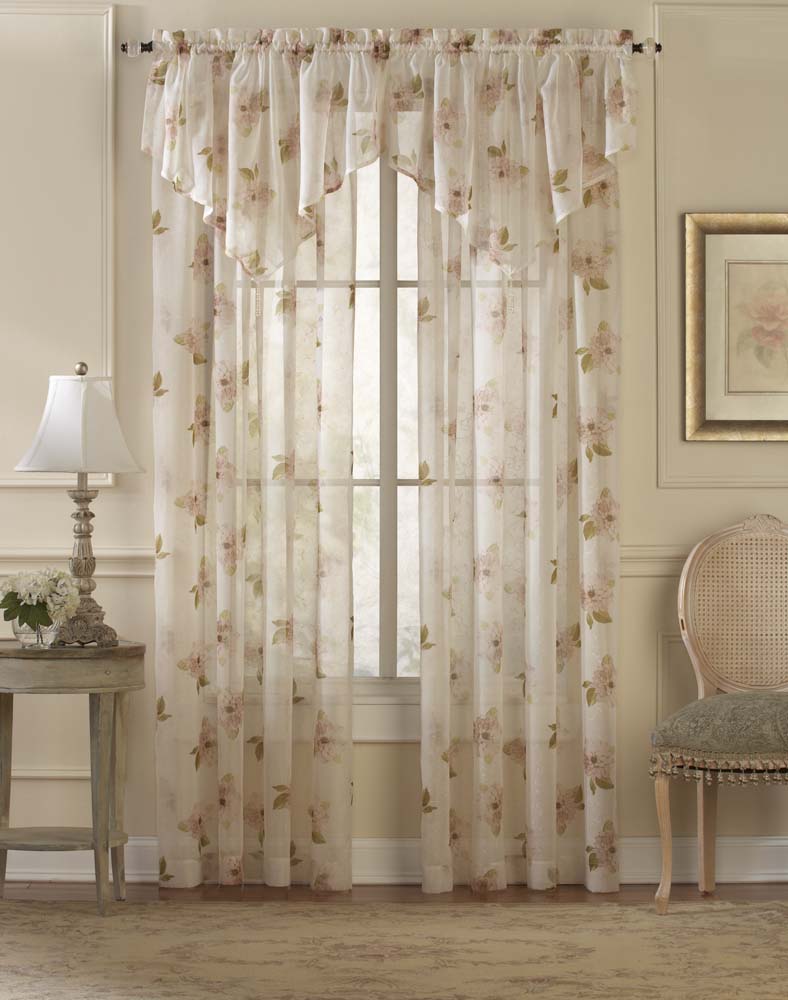 floral sheer curtains