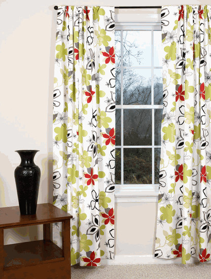 floral curtains